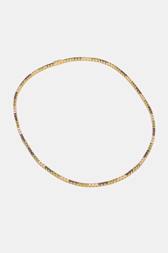 HATTON LABS CLASSIC TENNIS CHAIN M naszyjnik srebrny damski złoty HL.W4.861.23.S20