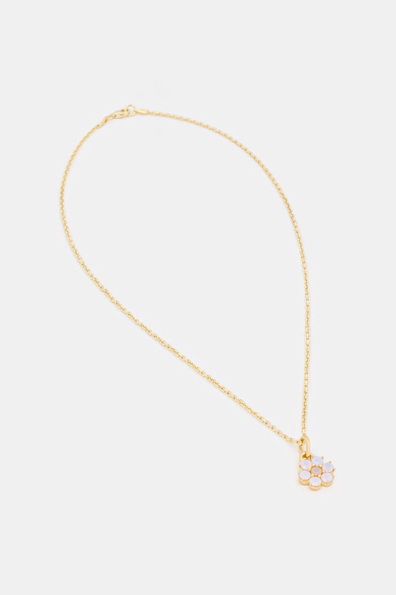 HATTON LABS DAISY PENDANT colier cu pandantiv din argint pentru femei aur HL.S5.169.19.S18