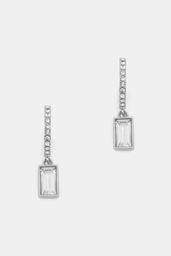 Lauren Ralph Lauren cercei pentru femei, din metal cu zirconiu cubic ELYSE argintiu 14G01459