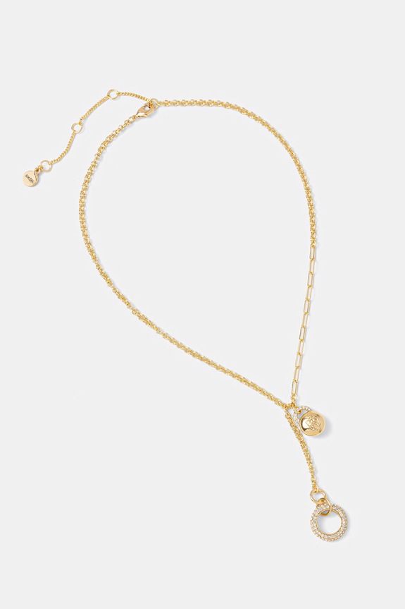 DKNY naszyjnik z zawieszką damski metalowy HAILEY złoty 04N00362