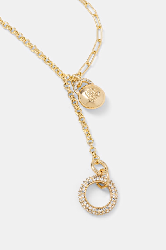 DKNY naszyjnik z zawieszką damski metalowy HAILEY 04N00362 złoty SS26