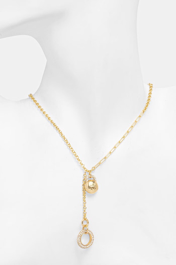 Akcesoria DKNY naszyjnik z zawieszką damski metalowy HAILEY 04N00362 złoty