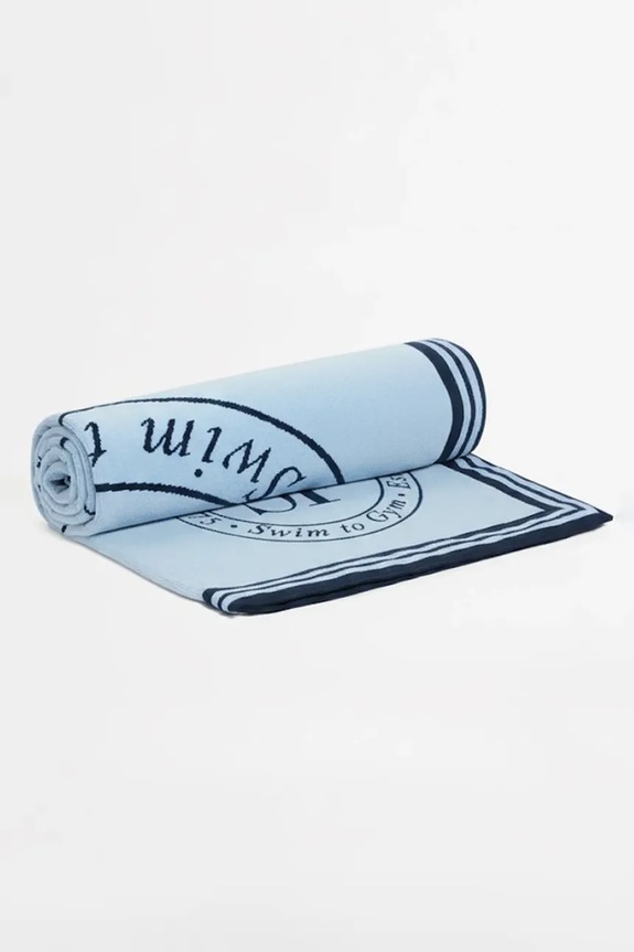 Seafolly prosop de plajă bumbac Heritage 72212.TL albastru SS26
