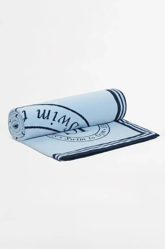 Seafolly prosop de plajă bumbac Heritage 72212.TL albastru SS26