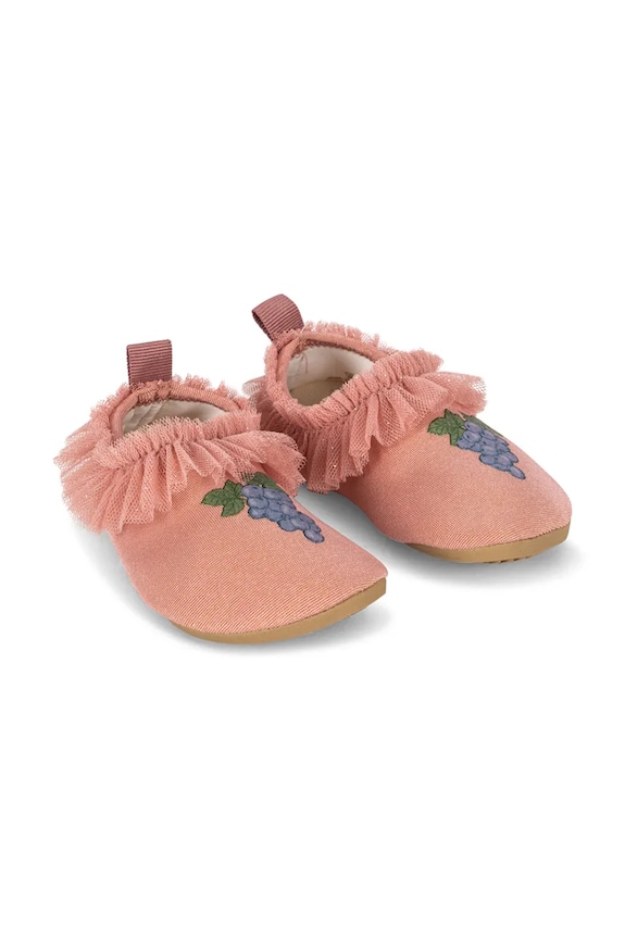 Konges Sløjd pantofi de apă pentru copii AMANDINE FRILL SWIM SHOES roz KS104632.PPY2