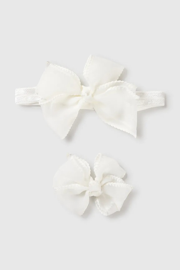 Mayoral Newborn gyerek fejpánt és hajcsat bézs 9079.2P.Newborn.PPY2