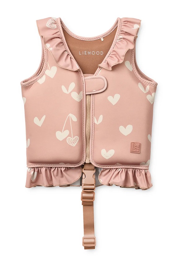 Liewood plavecká vesta Dove Swim Vest w Frill ružová LW20501.PPY2