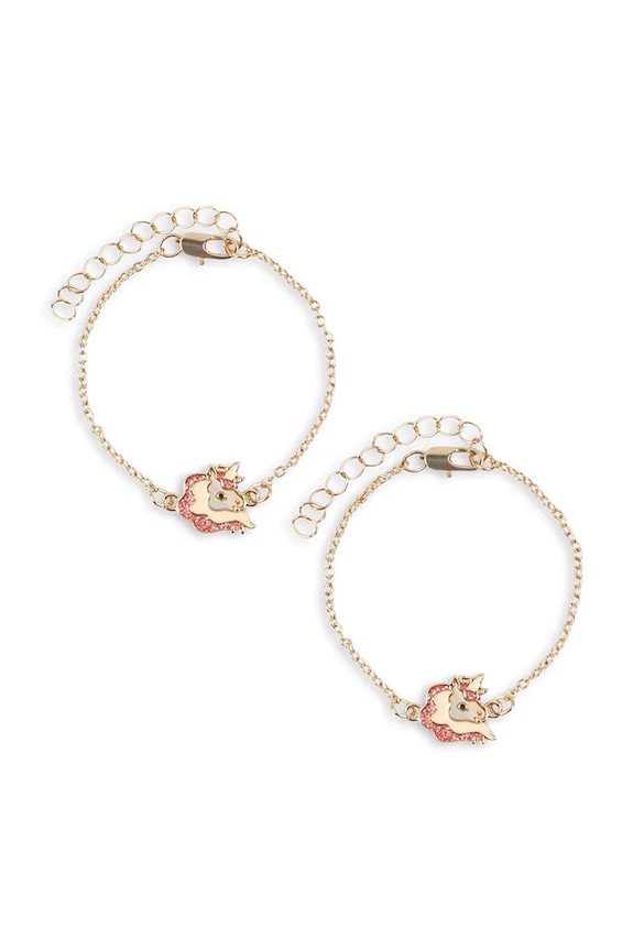 Detský náramok Konges Sløjd UNICORN BESTIE BRACELETS 2-pak zlatá KS102886.PPY2