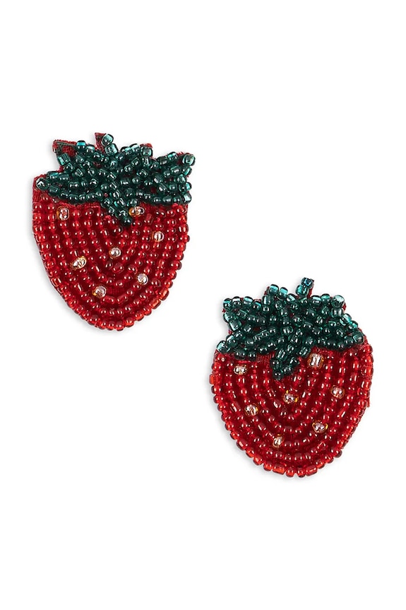 Detské sponky Konges Sløjd 2 PACK STRAWBERRY BEADED HAIR CLIP 2-pak KS103650.PPY2 červená SS26