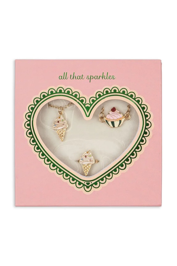 Súprava detských šperkov Konges Sløjd SWEET JEWELRY SET 3-pak KS105093.PPY2 zlatá SS26