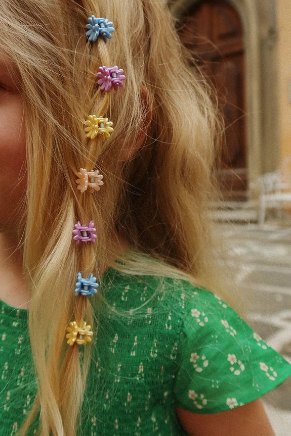 Konges Sløjd spinki do włosów dziecięce MINI FLOWER HAIR CLAWS 10-pack multicolor KS104576.PPY2