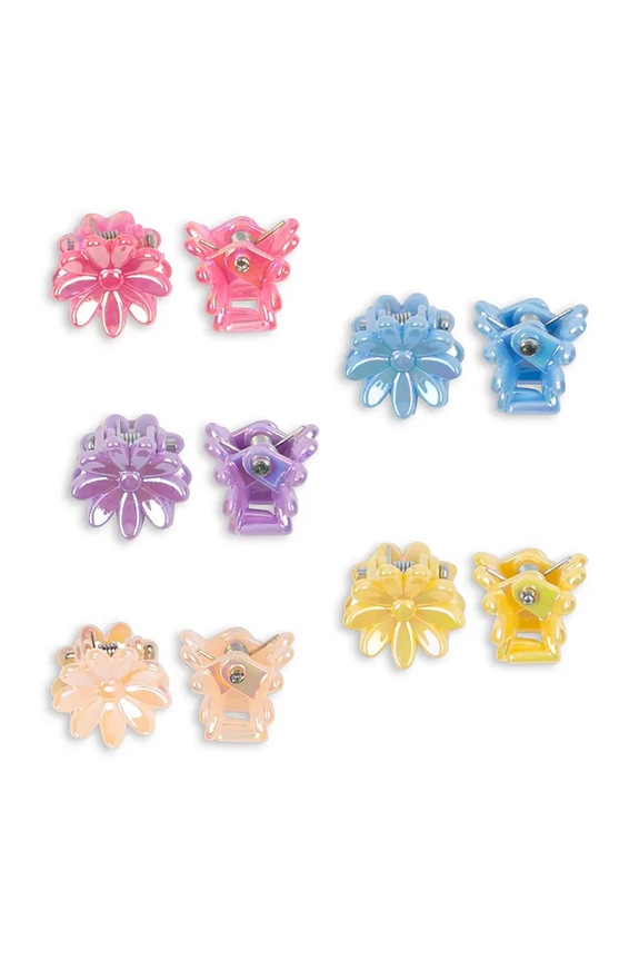Dziewczynka Konges Sløjd spinki do włosów dziecięce MINI FLOWER HAIR CLAWS 10-pack KS104576.PPY2 multicolor