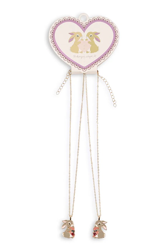 Дитячий ланцюжок Konges Sløjd BUNNY BESTIE NECKLACE 2-pack золотий KS104716.PPY2