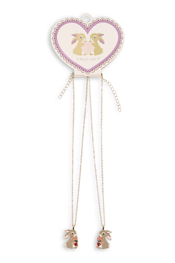 Дитячий ланцюжок Konges Sløjd BUNNY BESTIE NECKLACE 2-pack золотий KS104716.PPY2