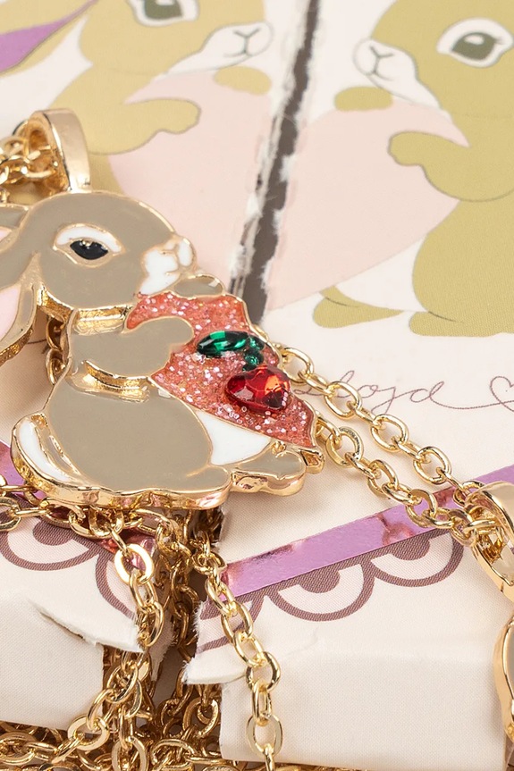 Дівчинка Дитячий ланцюжок Konges Sløjd BUNNY BESTIE NECKLACE 2-pack KS104716.PPY2 золотий