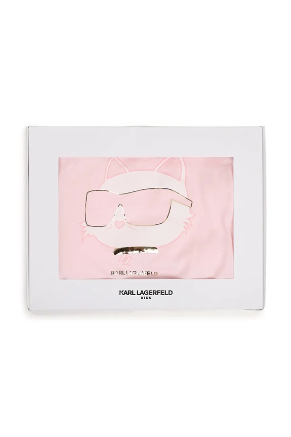 Karl Lagerfeld kocyk niemowlęcy różowy Z31234