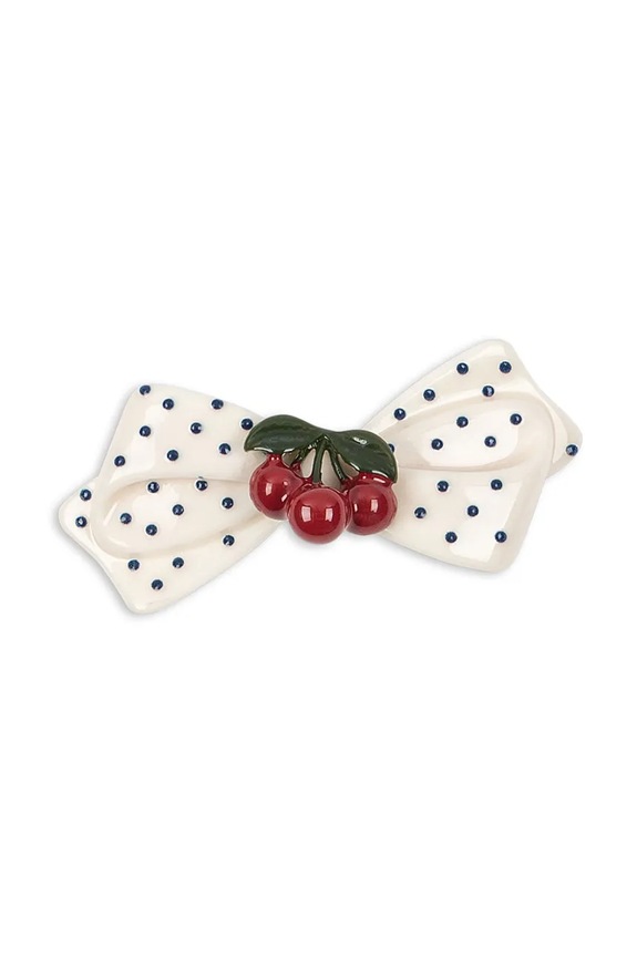 Konges Sløjd spinki do włosów dziecięce CHERRY DOT HAIR CLIP KS105308.PPY2 biały SS26