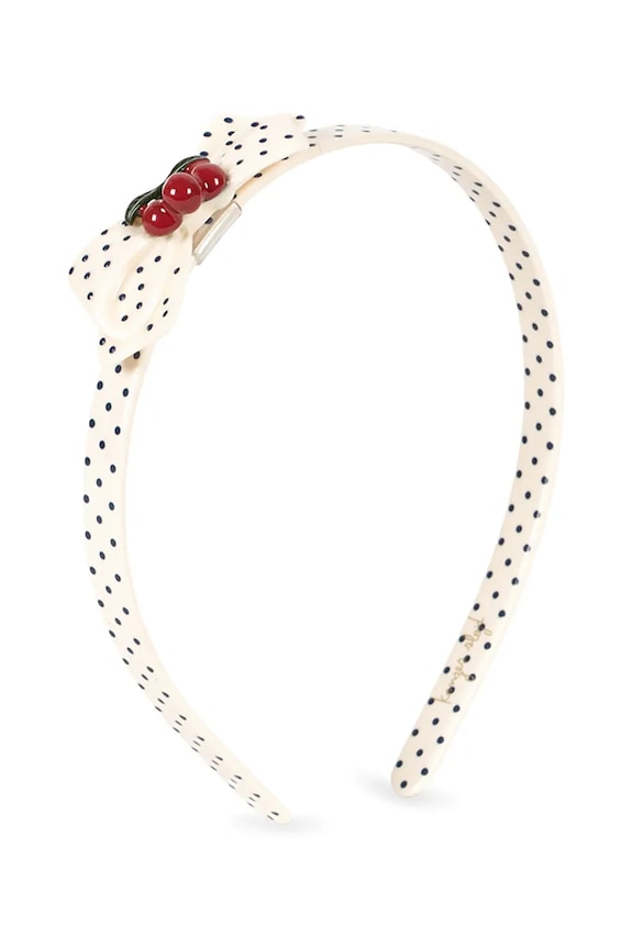 Konges Sløjd opaska do włosów dziecięca CHERRY DOT HAIR BRACE biały KS105309.PPY2