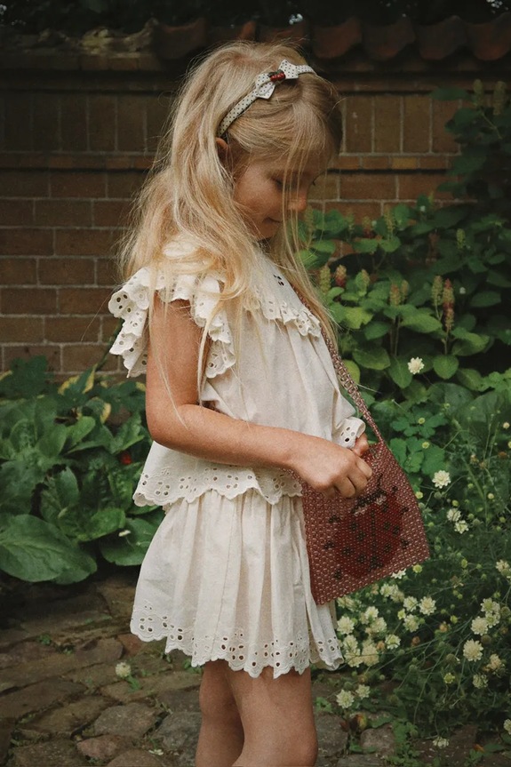 Konges Sløjd opaska do włosów dziecięca CHERRY DOT HAIR BRACE biały KS105309.PPY2