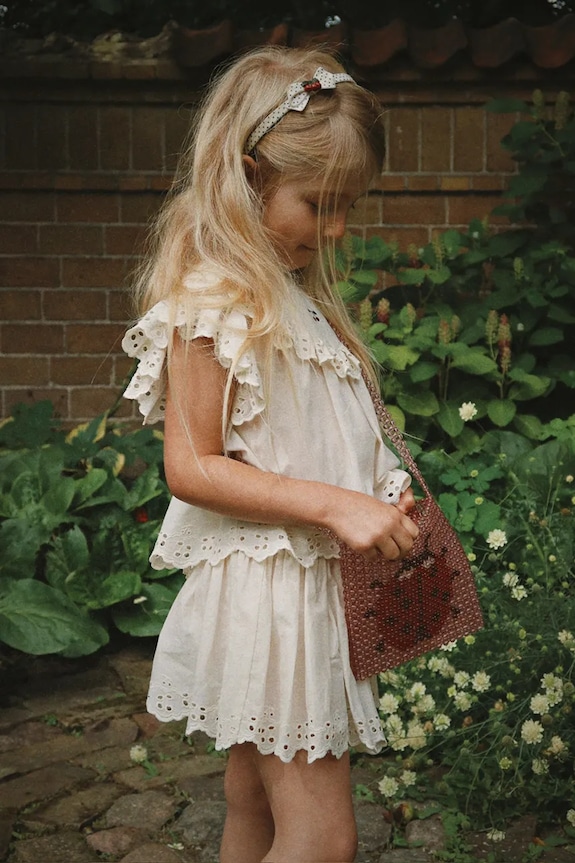 Konges Sløjd opaska do włosów dziecięca CHERRY DOT HAIR BRACE biały KS105309.PPY2