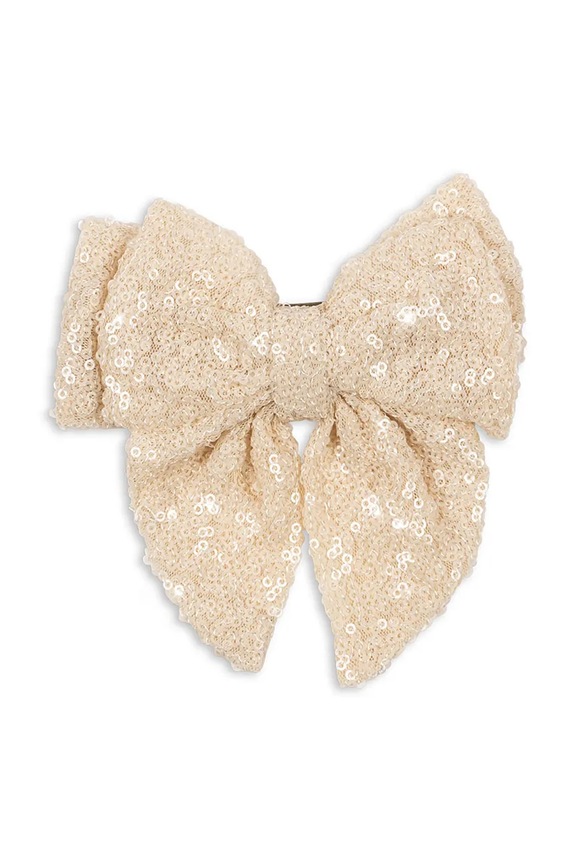 Konges Sløjd spona do vlasov detská ARIES SEQUIN BOW HAIR CLIP béžová KS105262.PPY2