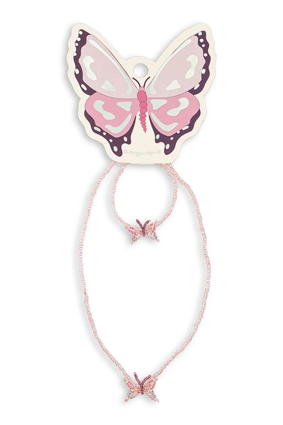 Konges Sløjd Παιδικά BUTTERFLY NECKLACE AND BRACELET SET ροζ KS105301.PPY2