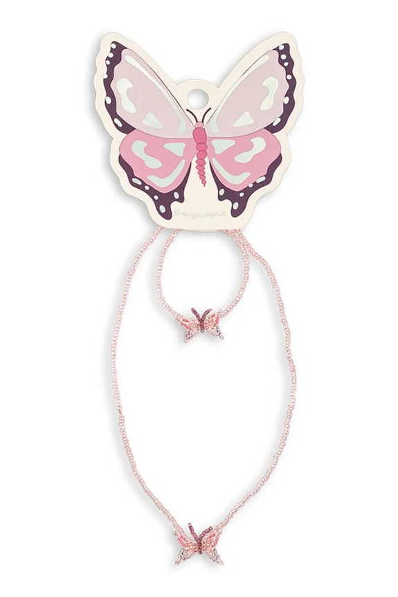 Konges Sløjd Παιδικά BUTTERFLY NECKLACE AND BRACELET SET ροζ KS105301.PPY2