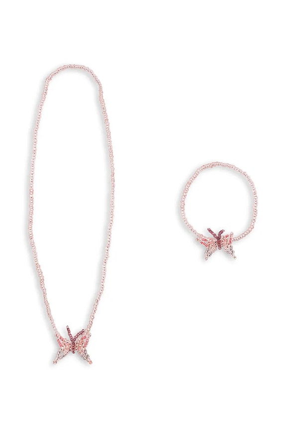 Konges Sløjd Παιδικά BUTTERFLY NECKLACE AND BRACELET SET KS105301.PPY2 ροζ SS26