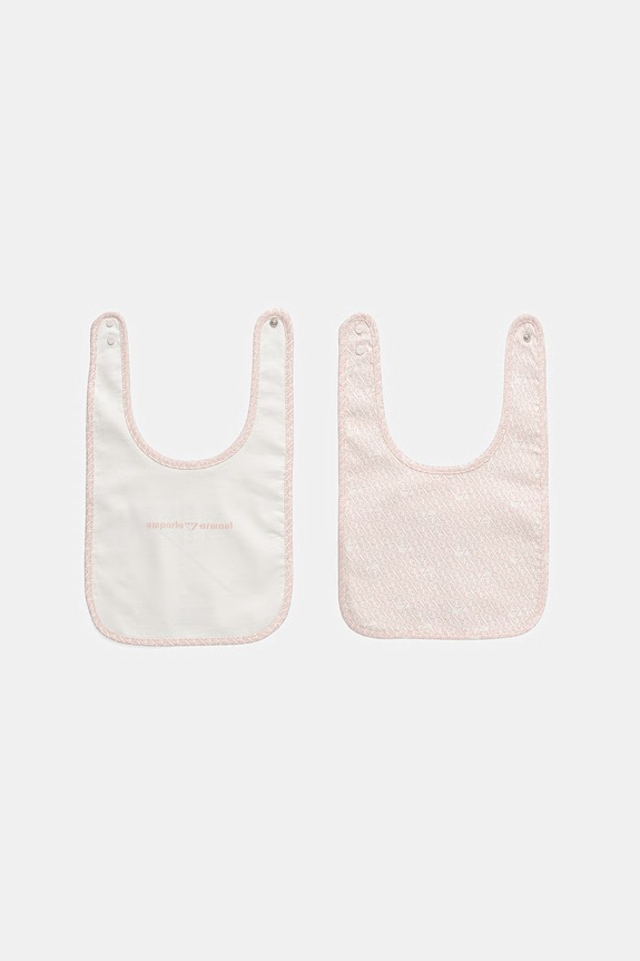 Emporio Armani śliniak dwustronny niemowlęcy 2-pack 2-pack różowy EY000007.AF22049