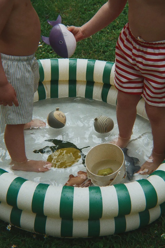 Chłopiec Konges Sløjd basen dla dzieci BASIC 2 RING POOL SMALL KS104670.PPY2 zielony