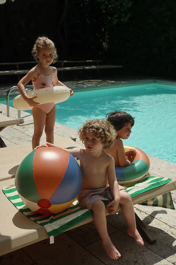 Chłopiec Konges Sløjd koło do pływania dziecięce SWIM RING AND BEACH BALL SET KS105094.PPY2 multicolor