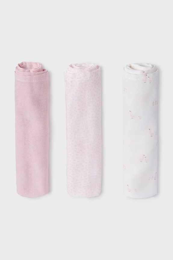 Mayoral Newborn pieluszka niemowlęca 3-pack 3-pack różowy 9060.1A.Newborn.PPY2