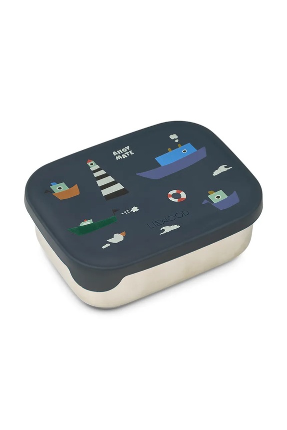 Liewood lunchbox dziecięcy Arthur Printed Lunchbox LW14982.PPY2 granatowy SS26