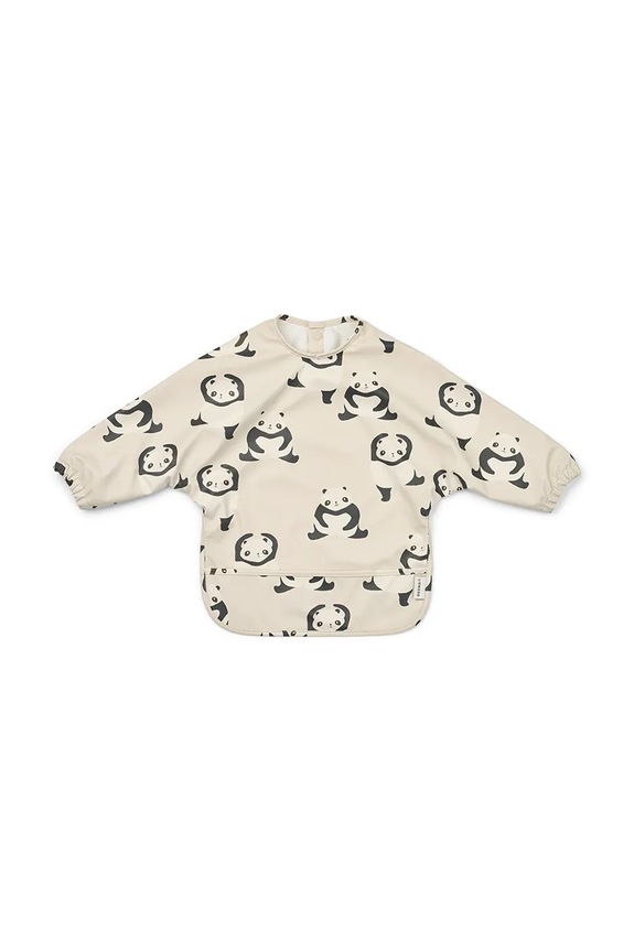 Liewood śliniak niemowlęcy Merle Printed Cape Bib beżowy LW18136.PPY2