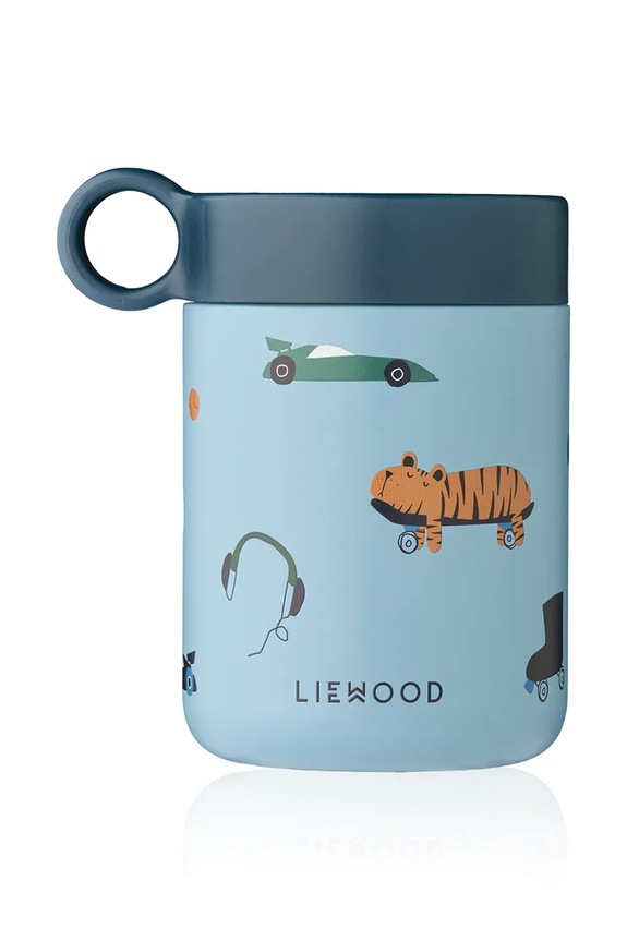 Liewood pojemnik termiczny na jedzenie dla dzieci Kiani Printed Food Jar niebieski LW19960.PPY2