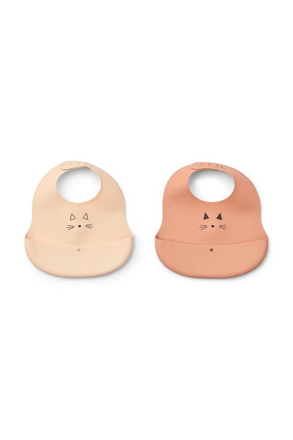 Liewood σαλιάρα Ember Printed Bib 2-pack μπεζ LW20119.PPY2