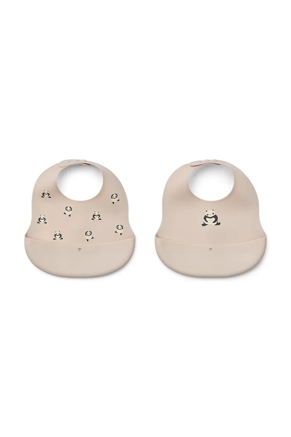 Liewood podbradník Ember Printed Bib 2-pack LW20119.PPY2 béžová AA00