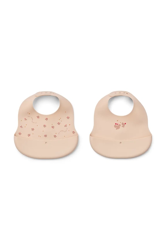 Liewood podbradník Ember Printed Bib 2-pack 2-pak ružová LW20119.PPY2