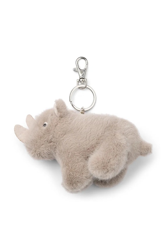 Dječji privjesak Liewood Alfredo Rhino Keychain siva LW20648.PPY2