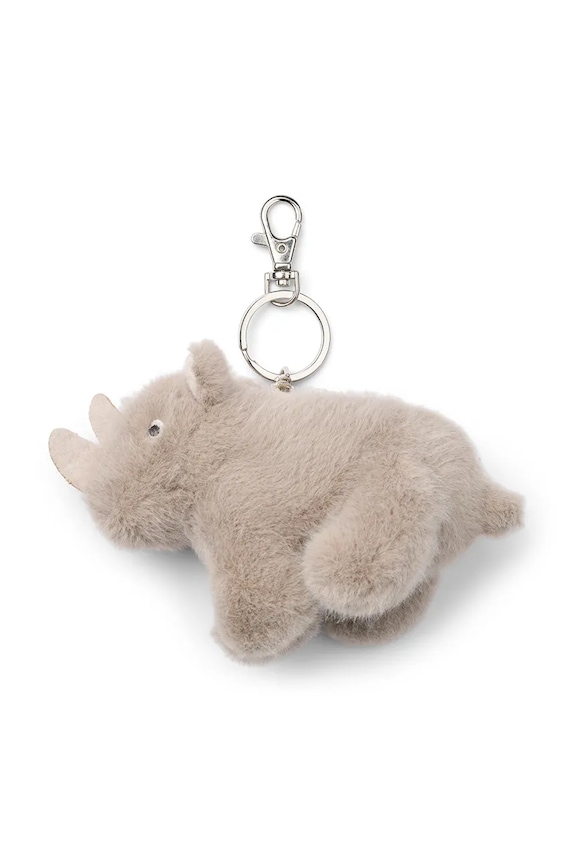 Dječji privjesak Liewood Alfredo Rhino Keychain siva LW20648.PPY2