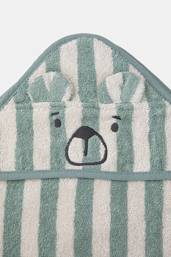 Chłopiec Liewood ręcznik dziecięcy Albert Hooded Towel LW20668.PPY2 zielony