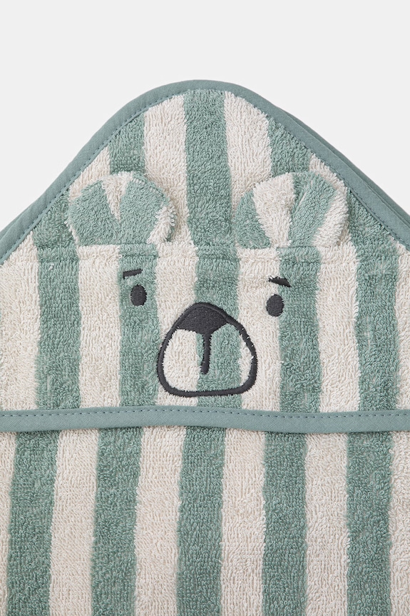 Chłopiec Liewood ręcznik dziecięcy Albert Hooded Towel LW20668.PPY2 zielony