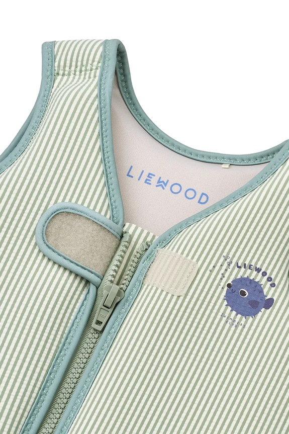 Liewood vestă de înot Dove Seersucker Swim Vest verde LW20739.PPY2