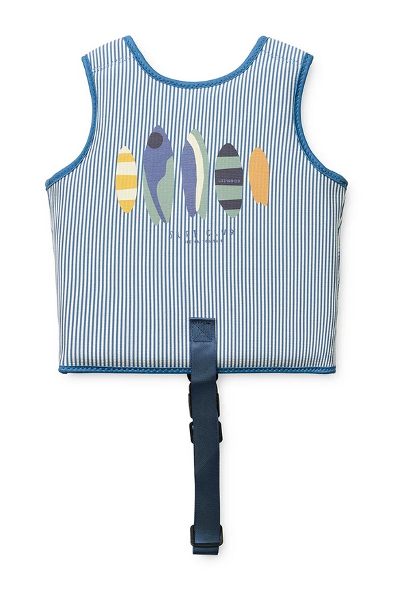 Liewood vestă de înot Dove Seersucker Swim Vest LW20739.PPY2 albastru SS26