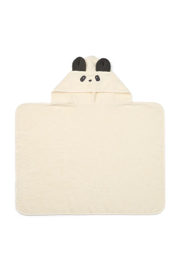 Liewood prosop din bumbac pentru copii Vilas Panda Baby Hooded Towel bej LW20747.PPY2