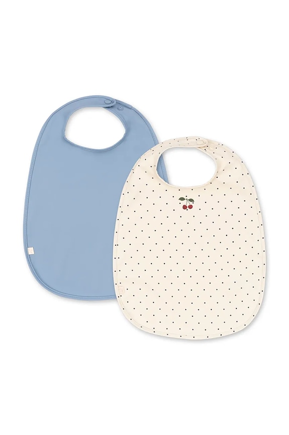 Konges Sløjd śliniak niemowlęcy 2 PACK DINNER BIB 2-pack 2-pack niebieski KS104582.PPY2