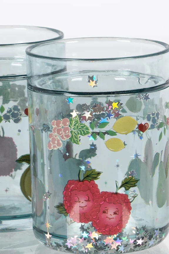 Konges Sløjd kubek dziecięcy 2 PACK GLITTER CUPS 2-pack KS104588.PPY2 niebieski SS26
