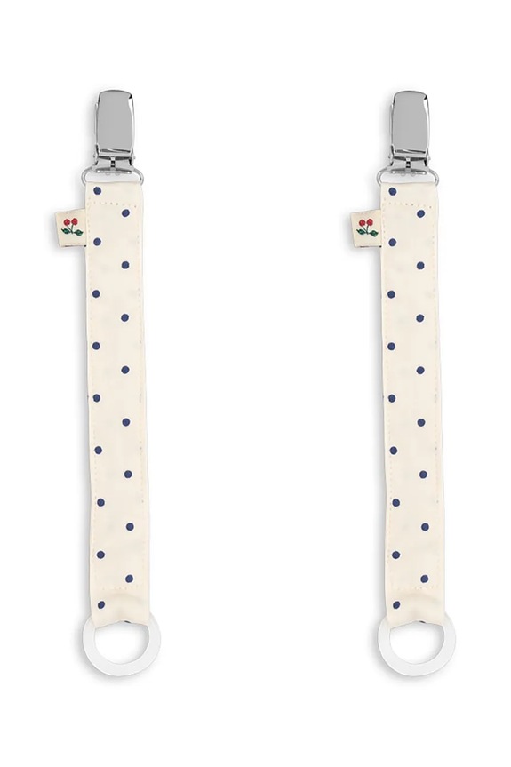 Konges Sløjd pasek do smoczka PACIFIER STRAP 2-pack 2-pack beżowy KS104599.PPY2