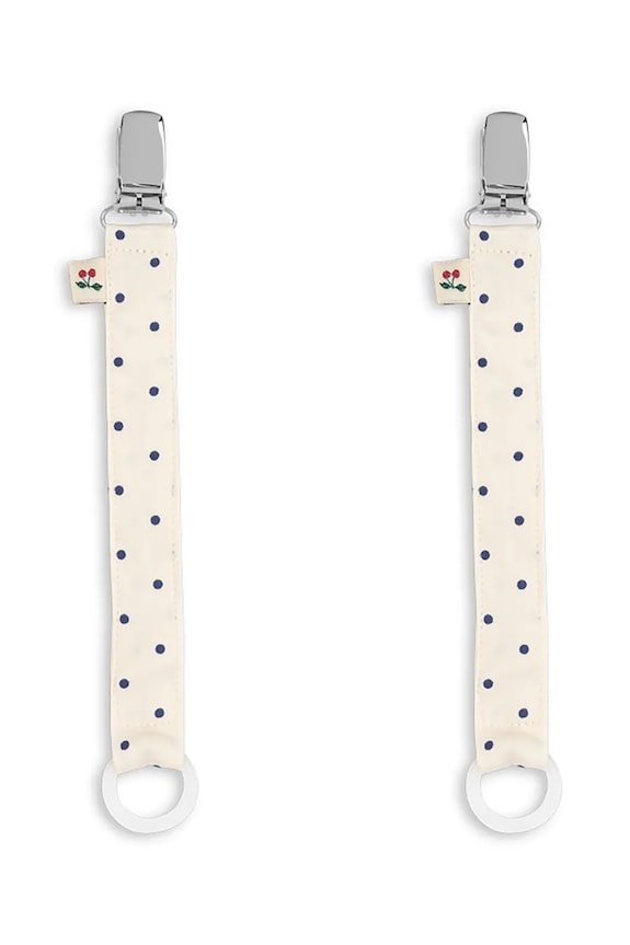 Konges Sløjd pasek do smoczka PACIFIER STRAP 2-pack 2-pack beżowy KS104599.PPY2