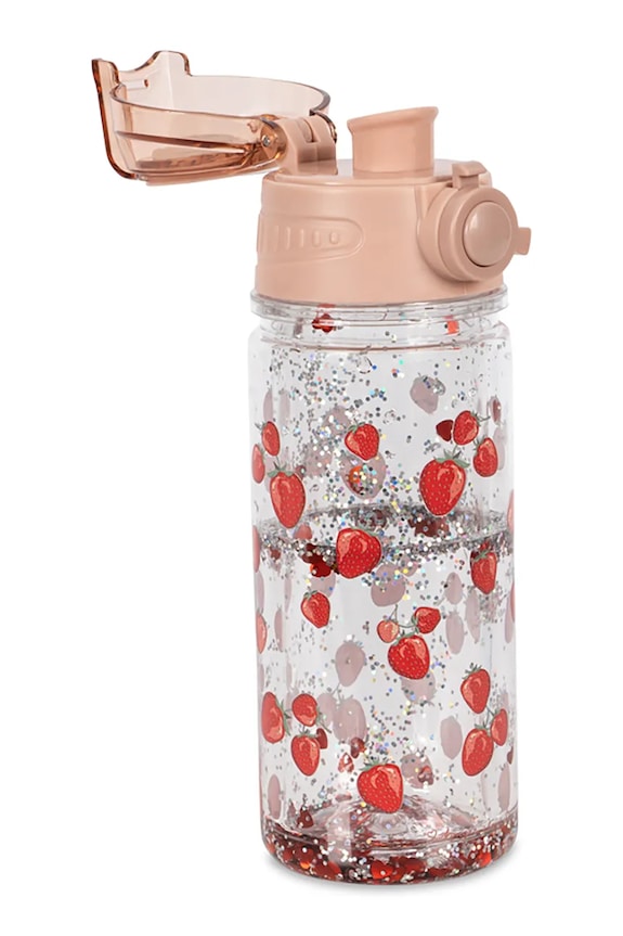 Fiú Konges Sløjd cumisüveg GLITTER BOTTLE KS104840.PPY2 piros